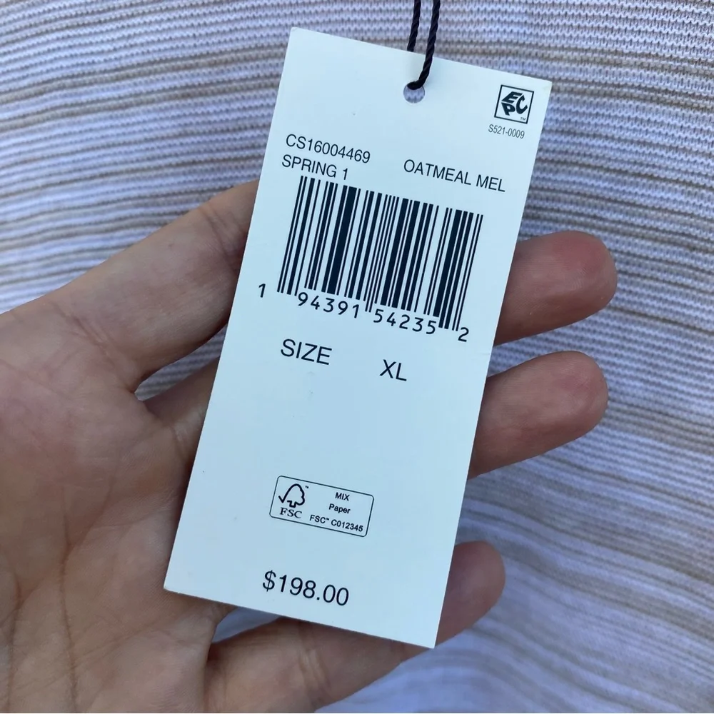 MICHAEL KORS Striped Oatmeal Crewneck Sweater - Picture 3 of 7